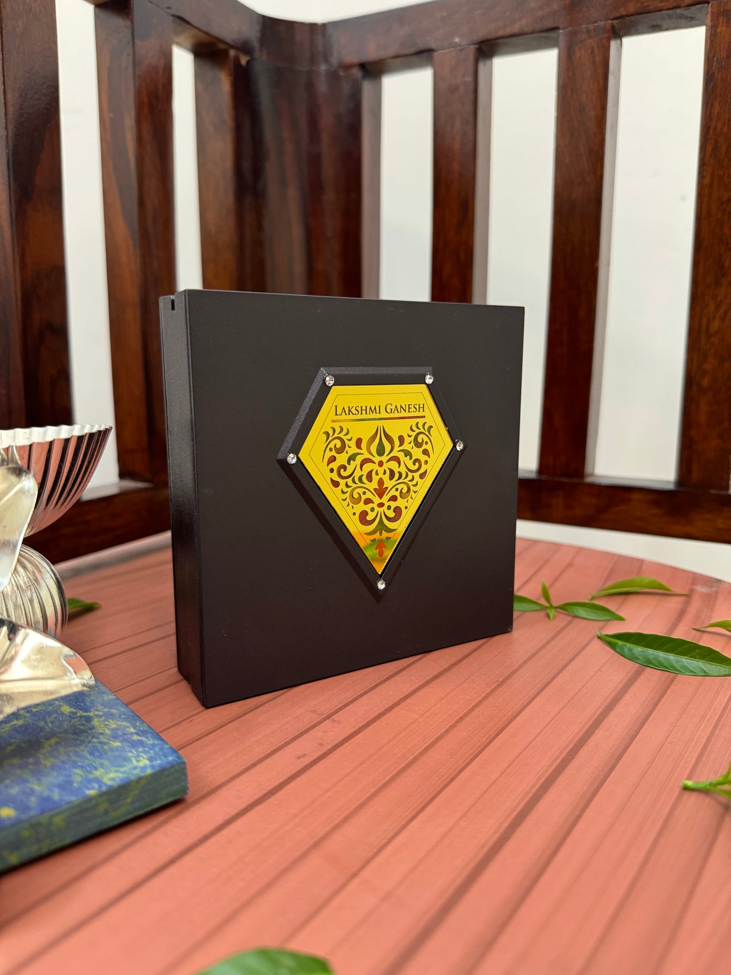 Lakshmi Ji Ganesh Ji 24kt Gold Prayer Box