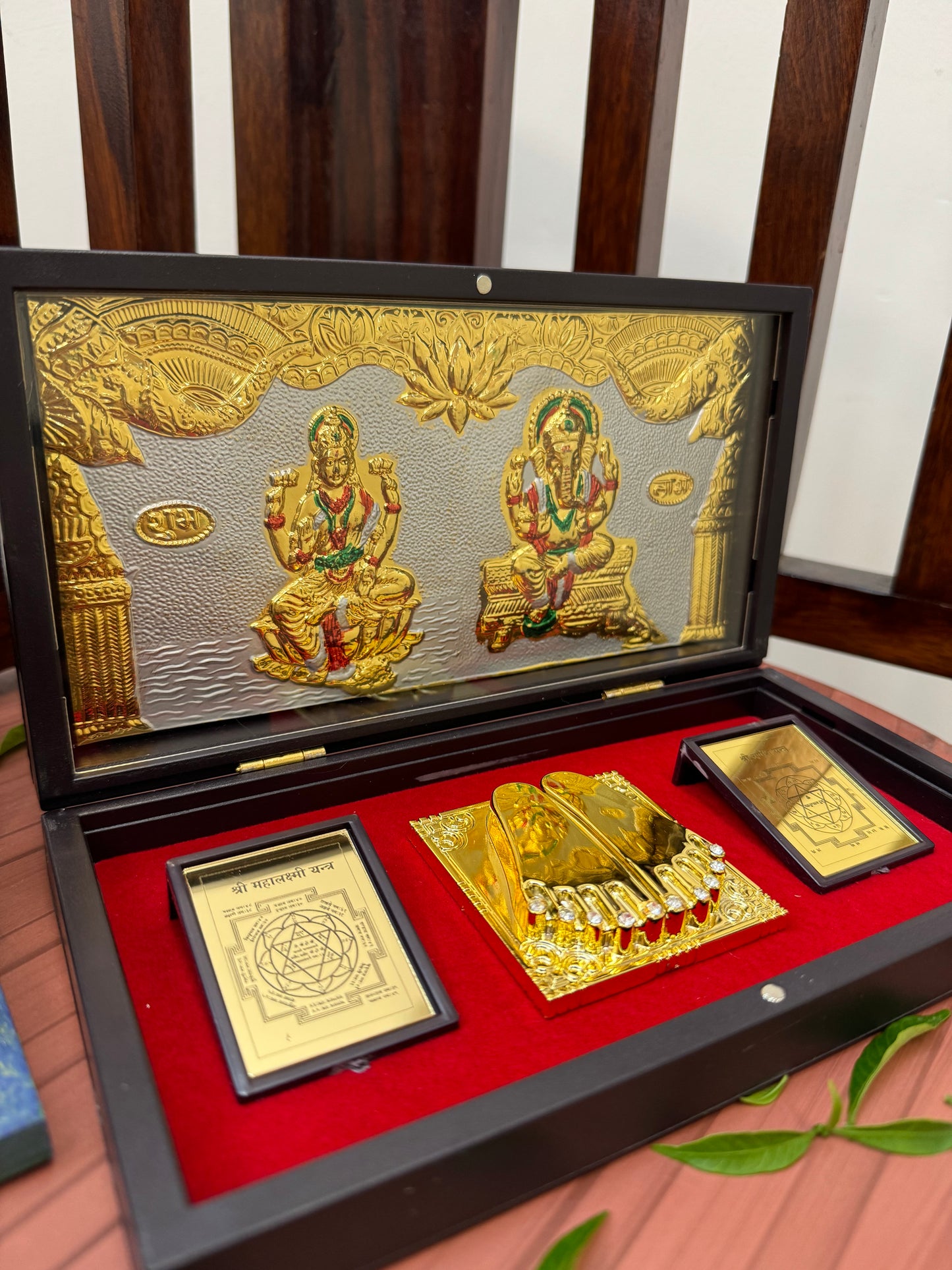 Lakshmi Ganesh Ji 24kt gold Prayer Box