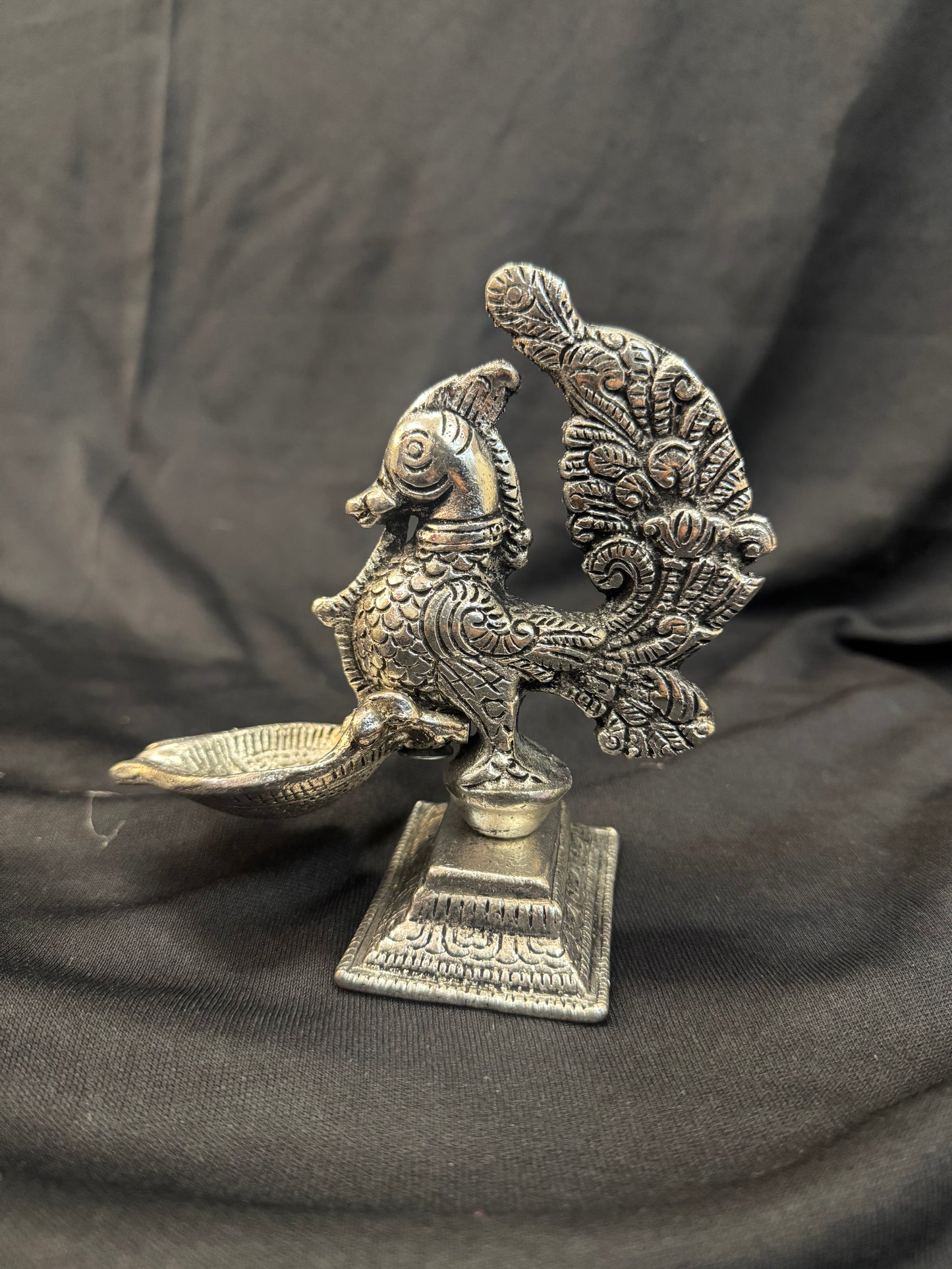Peacock Diya Stand