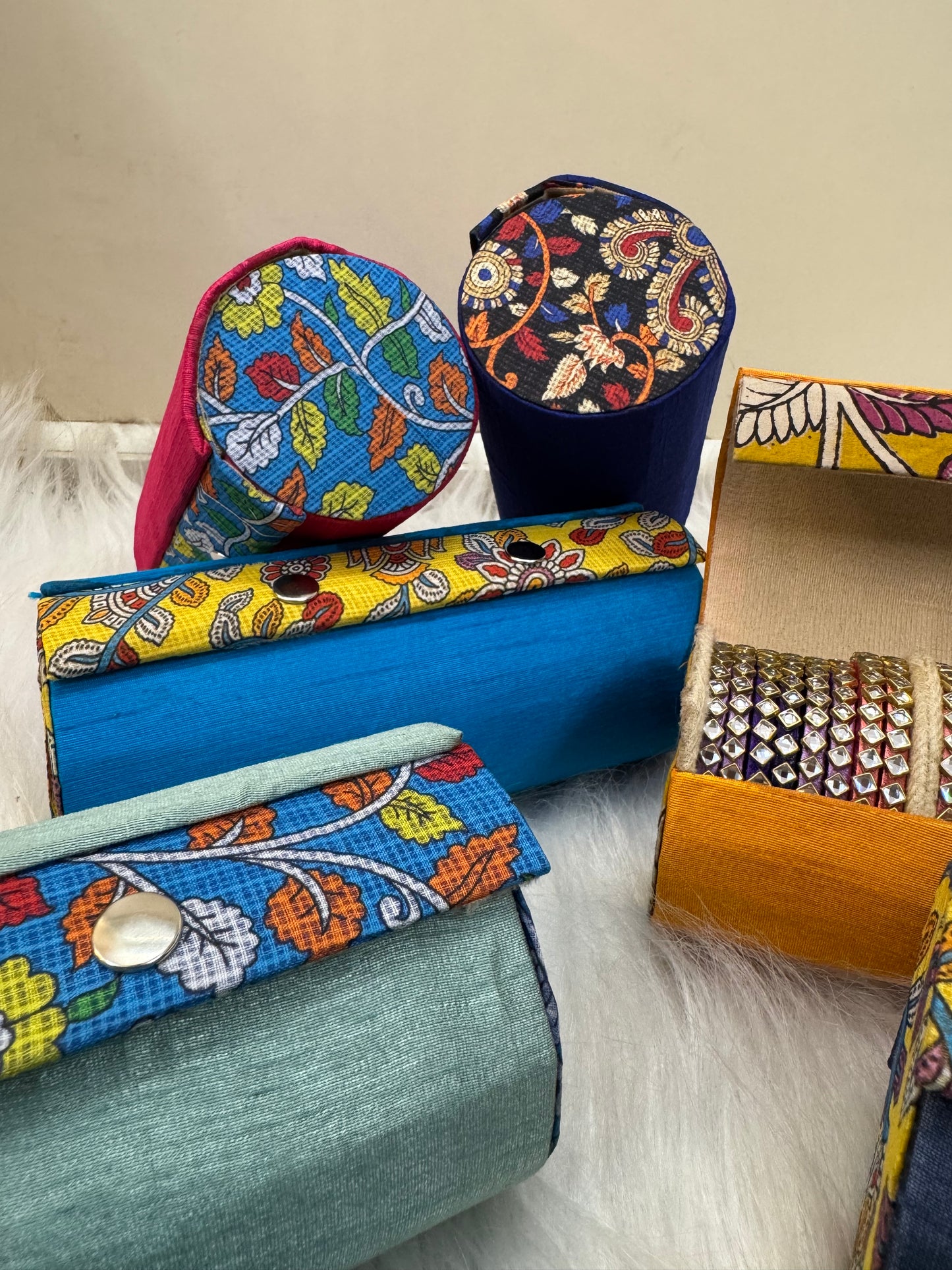Kalamkari Bangle Box 8 inches