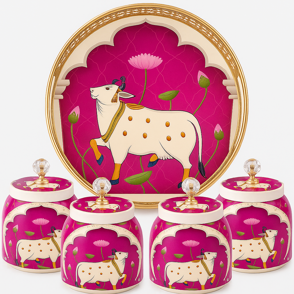 Set of 4 Jar and Tray