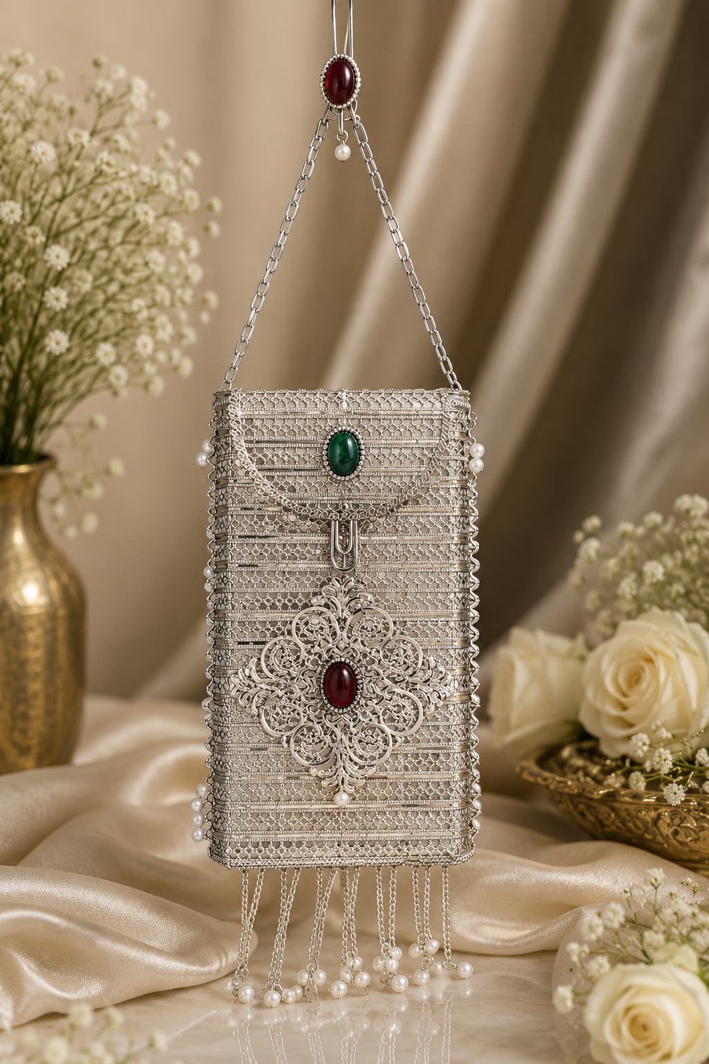 Chandi Batua Mobile Sling Wallet