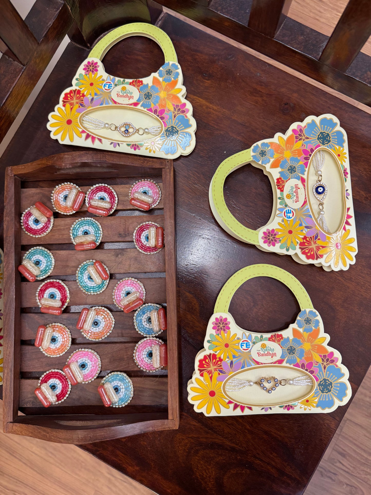 Evil Eye Purse Rakhi ( Free Roli Chawal Evil Eye )