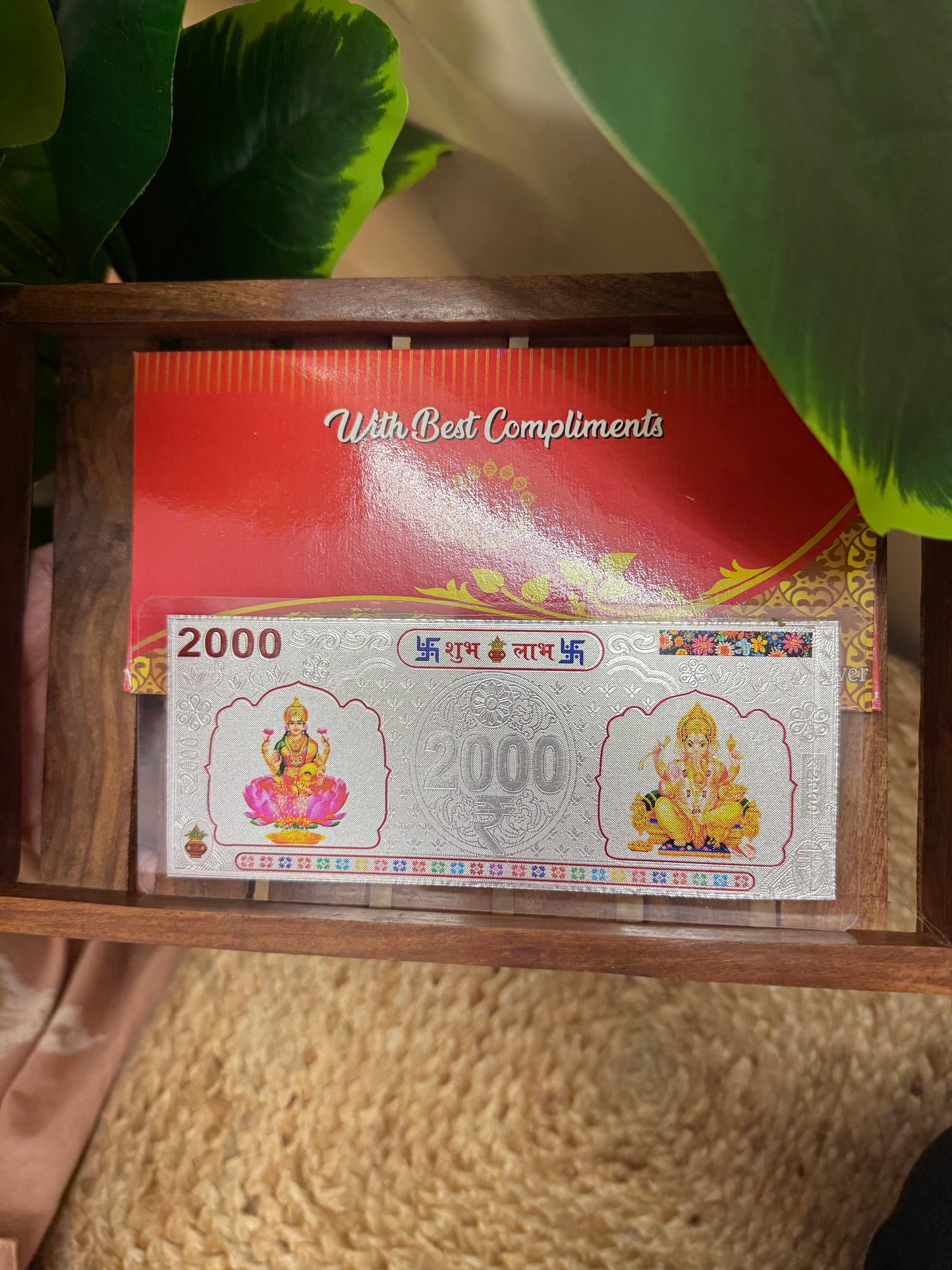 999 Silver Note of ₹2000 Coloured currency