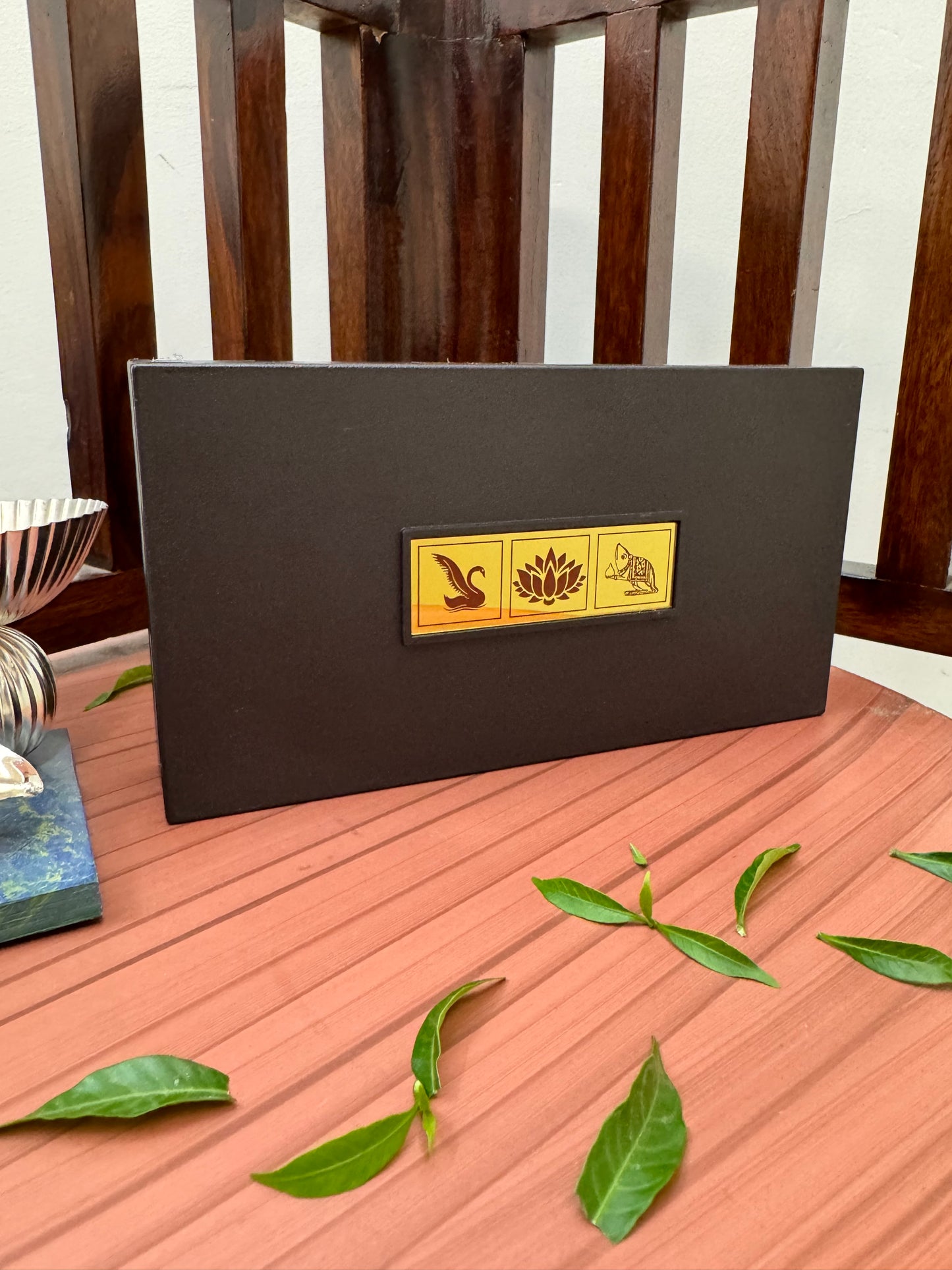 Lakshmi Ganesh Saraswati Ji 24kt gold Prayer Box