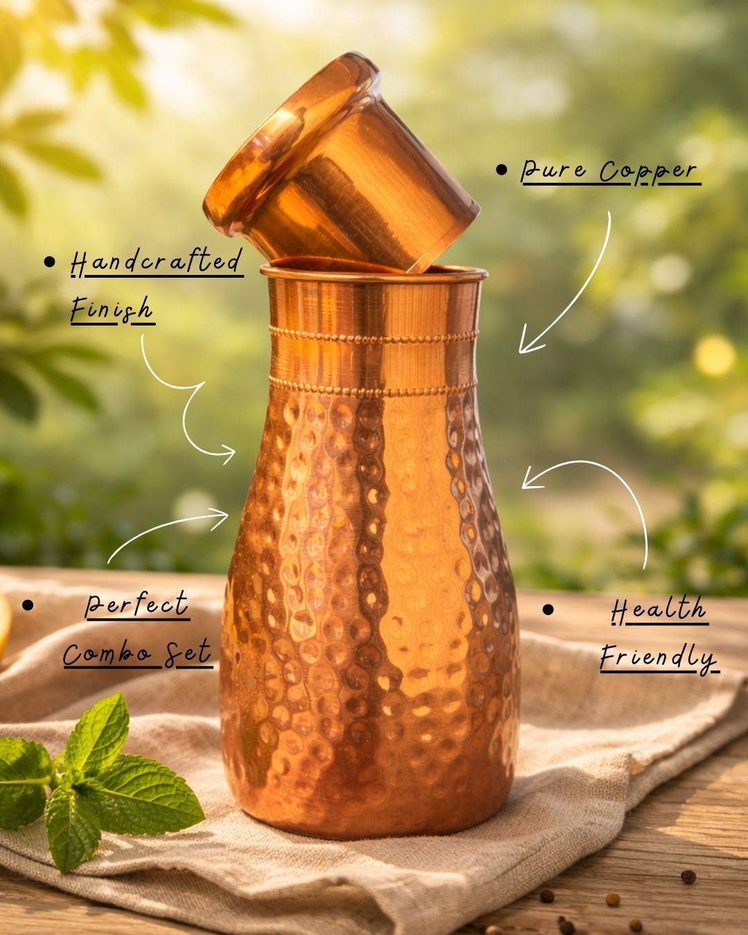 Copper Bottle Set