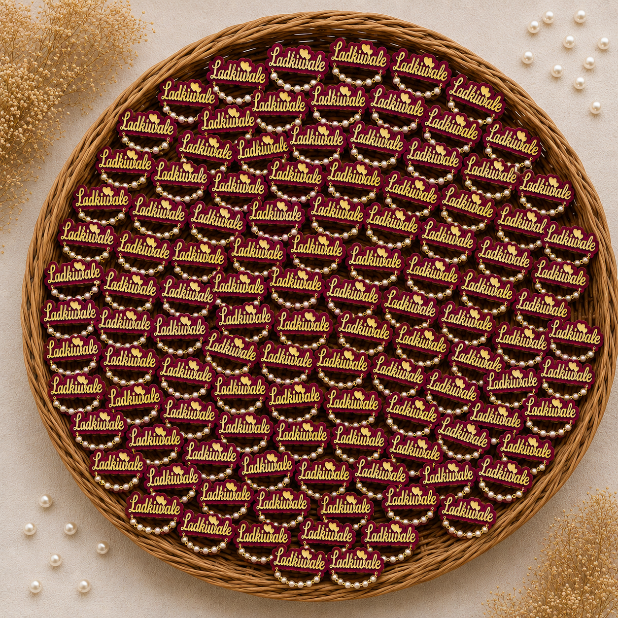 Pack of 100 Badges Ladkiwale ( Wedding Bulk Pack )