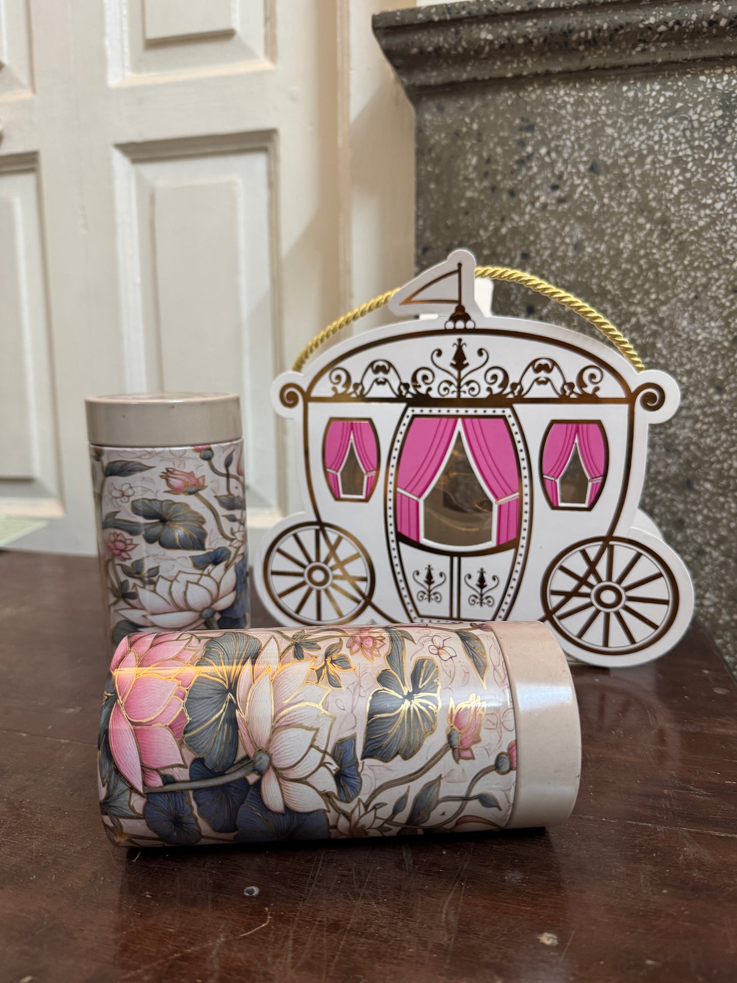 Baby Shower Carriage Gift Tin Set