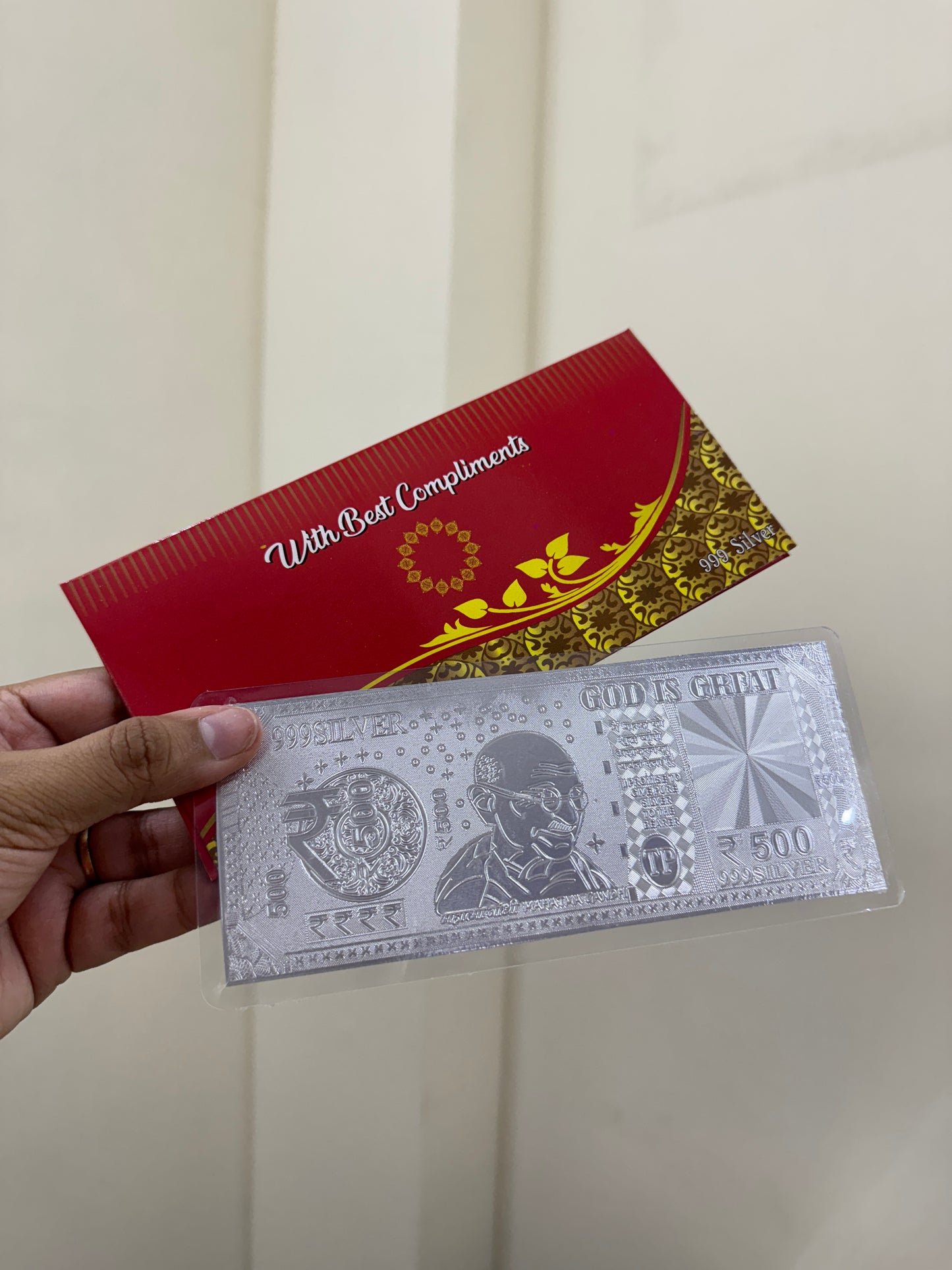 (Copy) 999 Silver Note of ₹500 currency