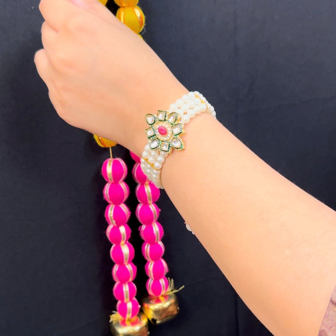 Kundan Adjustable Bracelet