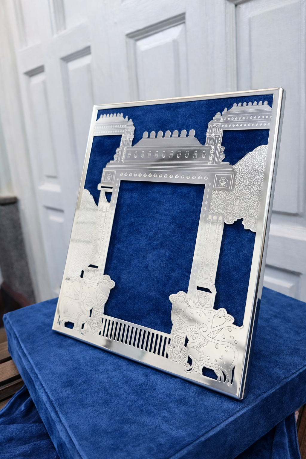 German Silver Frame Box Gift Set