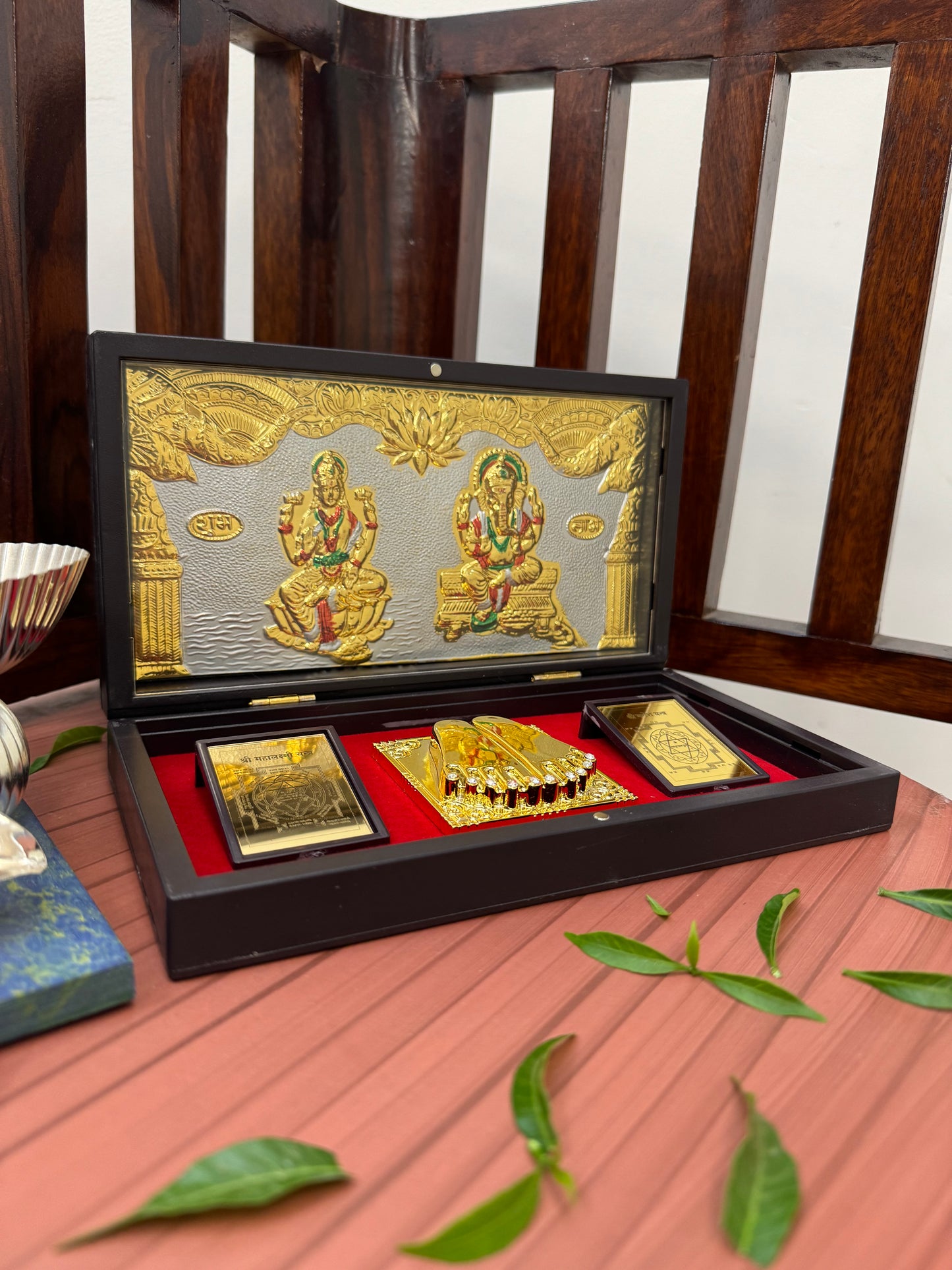 Lakshmi Ganesh Ji 24kt gold Prayer Box