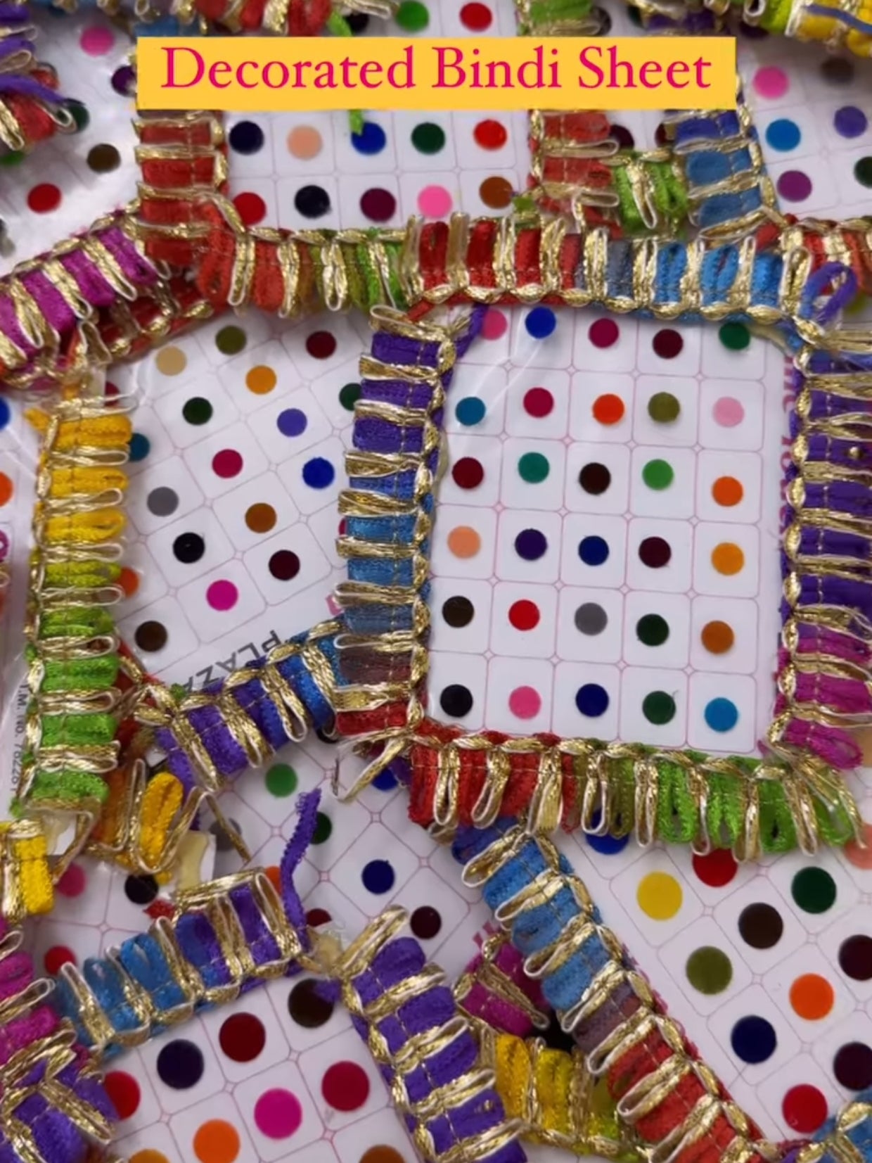Decorated Bindi Sheet