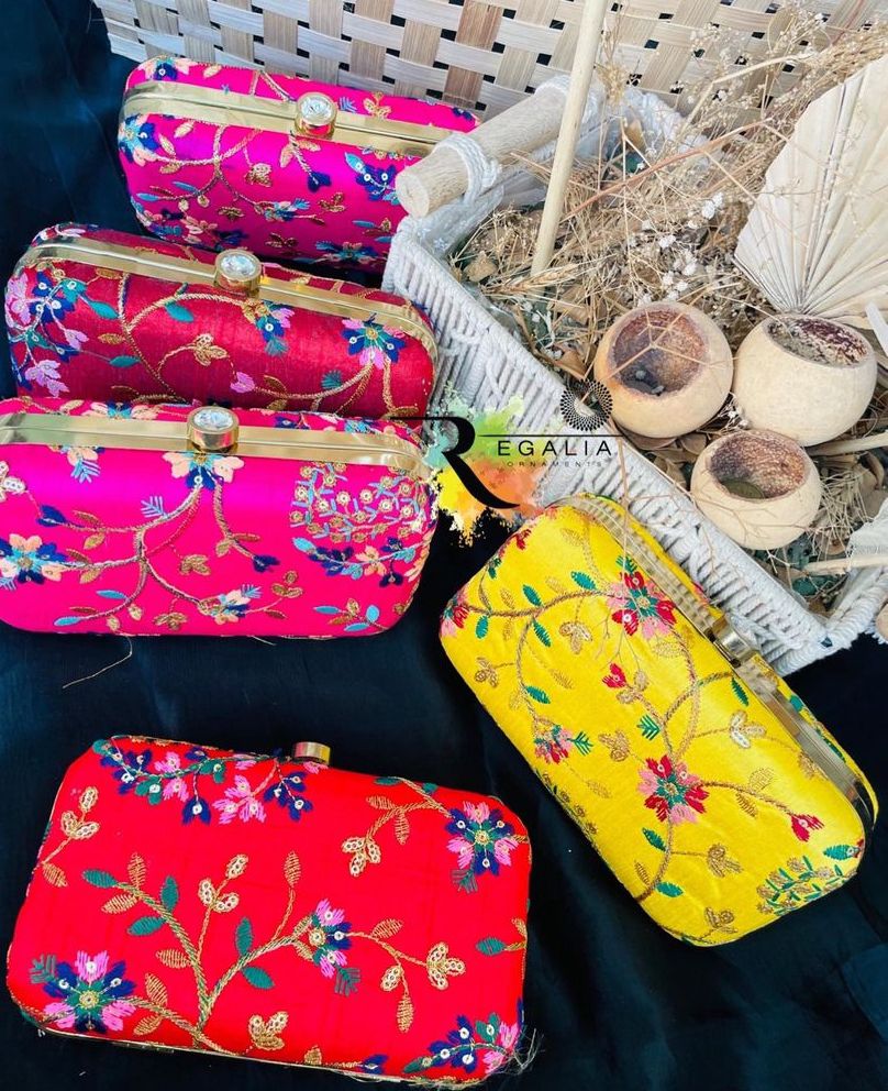 Embroidery Sling Clutches