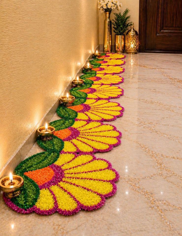 Floral Trail Mat Set of 8
