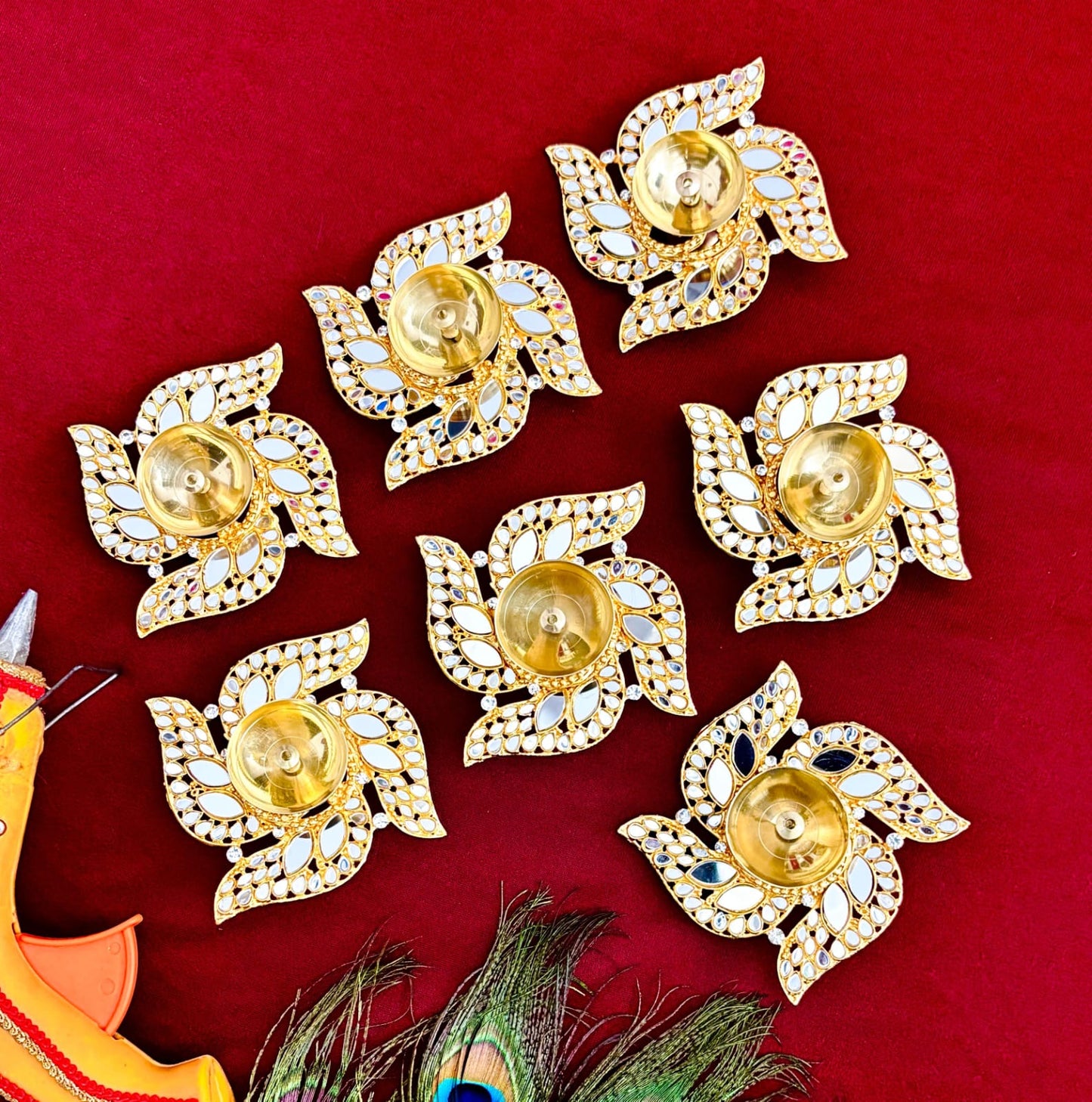 Kundan Work Akhand Diya
