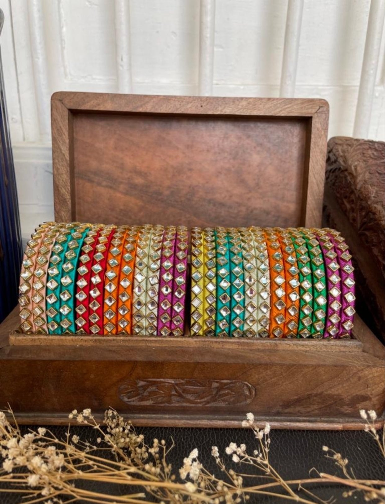 Kundan Bangle ( set of 12 bangles )