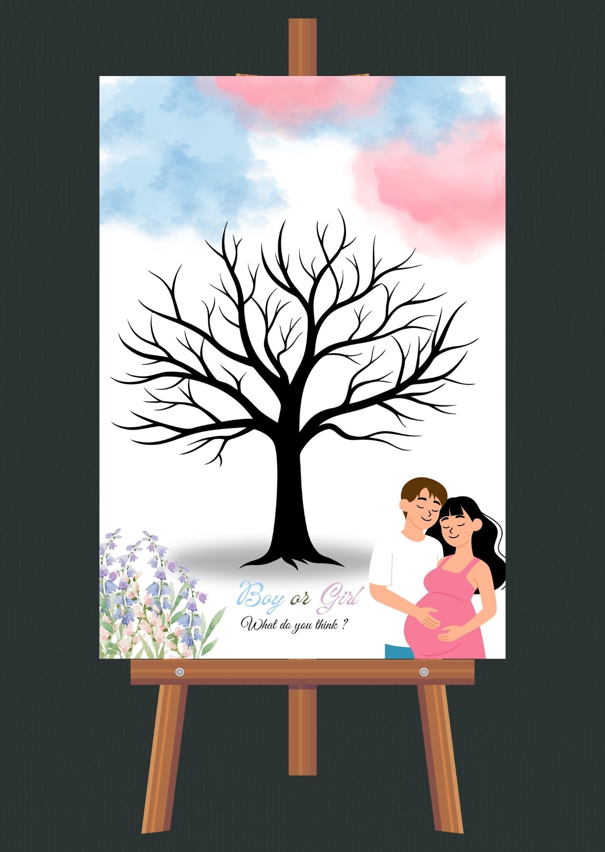 Baby Shower Gender Guessing Tree