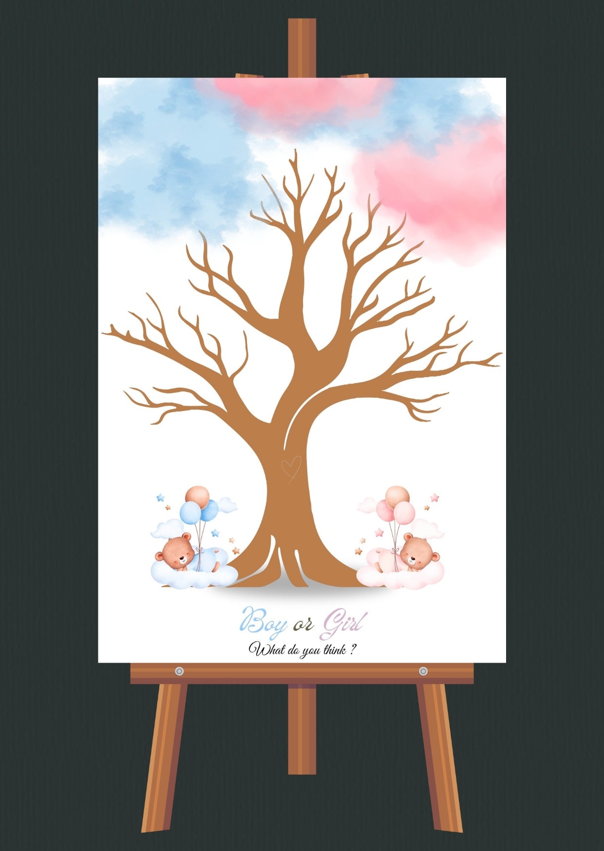 Baby Shower Gender Guessing Tree