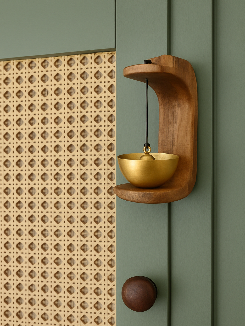 Wooden Door Bell