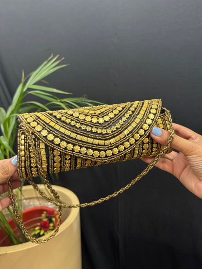 Cylindrical handmade wallet sling bag