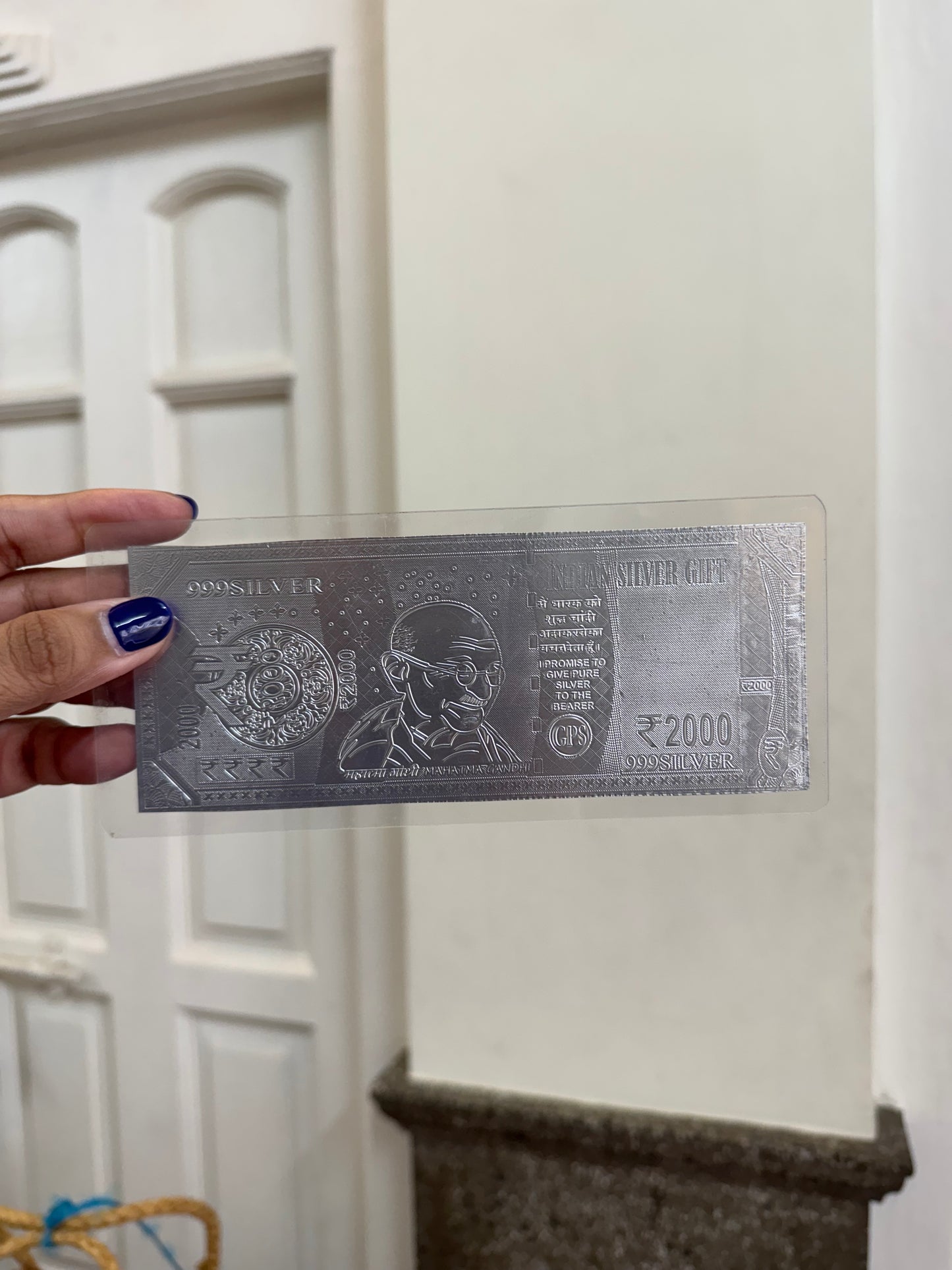 999 Silver Note of ₹2000 currency