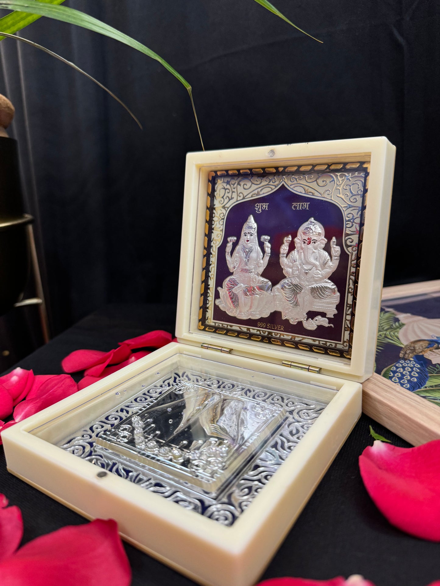 999 Silver Laxmi Ji Ganesh Ji Prayer Box