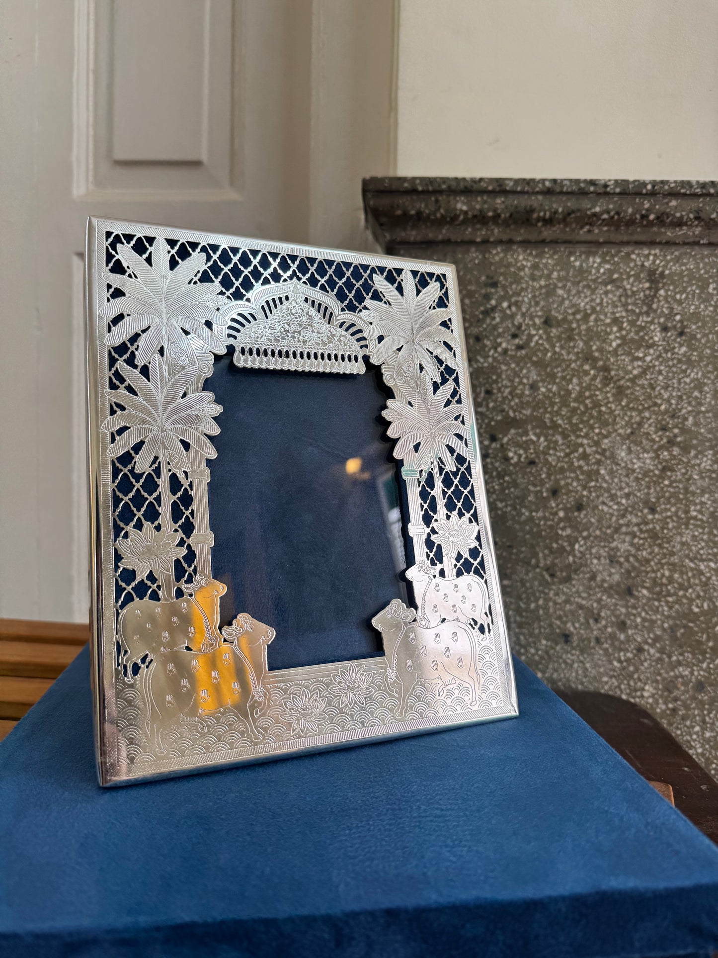German Silver Frame Box Gift Set