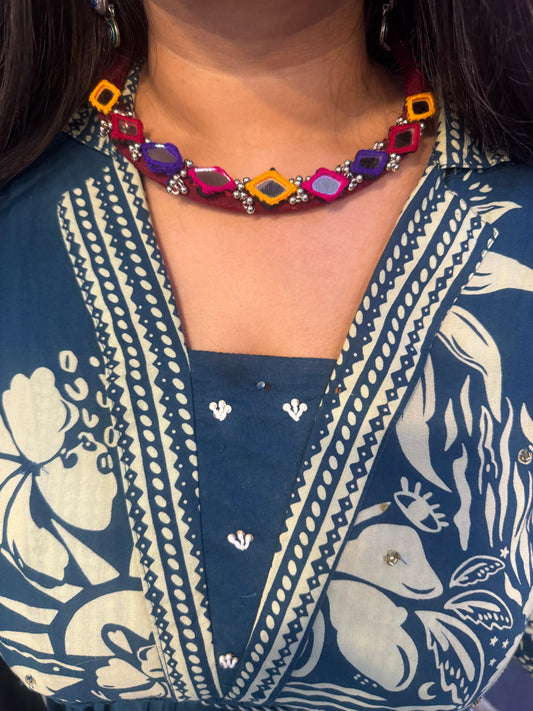 Handmade Mirror Hasli for Navratri