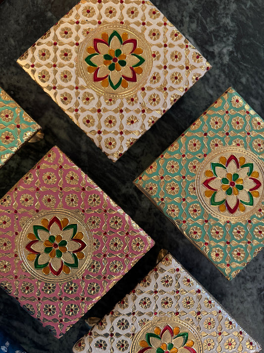 Meenakari Chowki for mandir / pooja / singasan