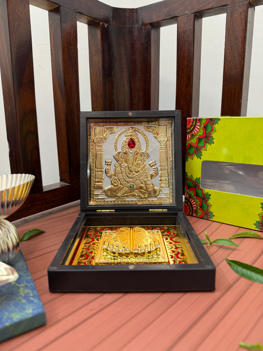 Ganesh Ji 24kt Gold Prayer Box