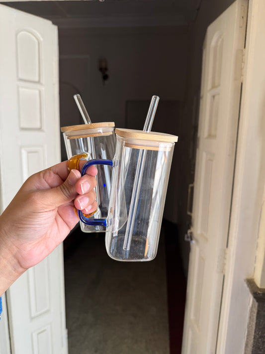 Wooden Lid Glass Tumbler