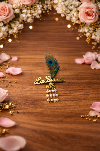 Ladkewala Morh Pankh Metal Badge