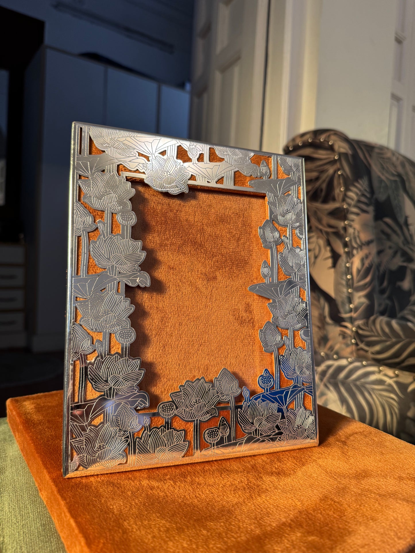 German Silver Frame Box Gift Set