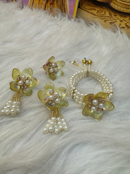 Bracelet, Earrings and Ring Set
