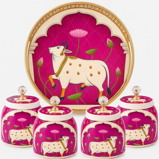 Set of 4 Jar and Tray