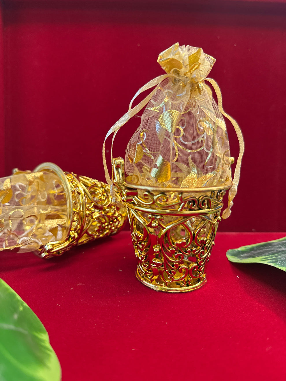 Gold Storage Box with potli – Regalia Ornaments