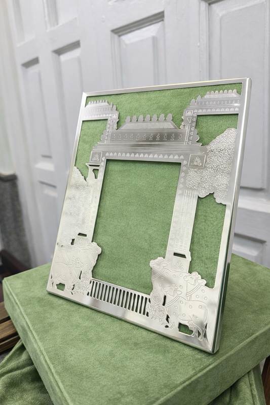 German Silver Frame Box Gift Set