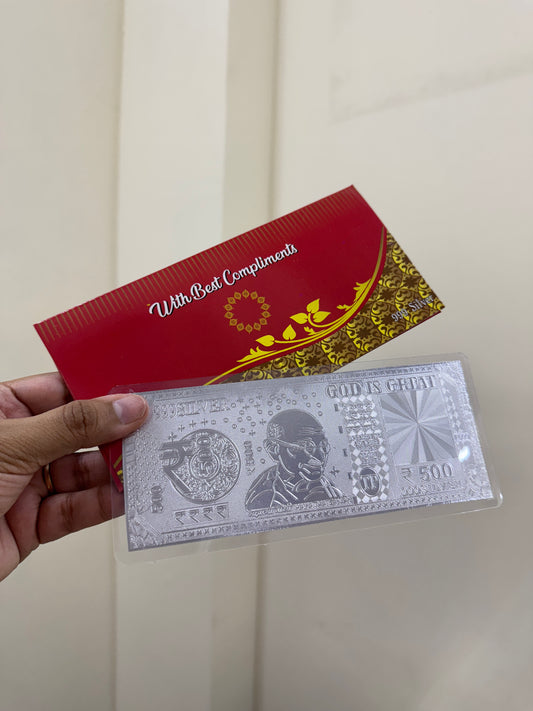 (Copy) 999 Silver Note of ₹500 currency