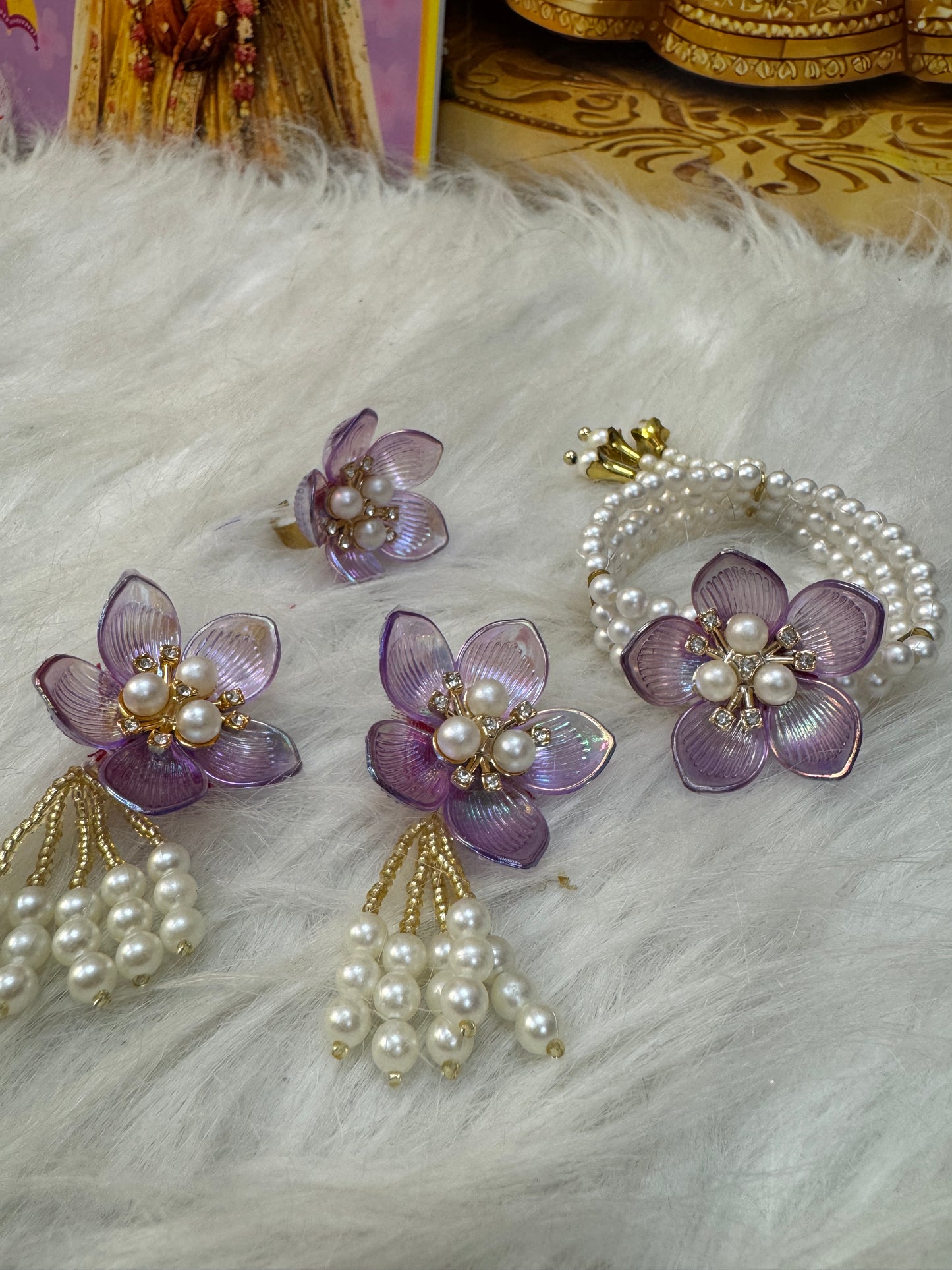 Bracelet, Earrings and Ring Set