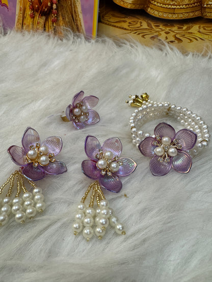 Bracelet, Earrings and Ring Set