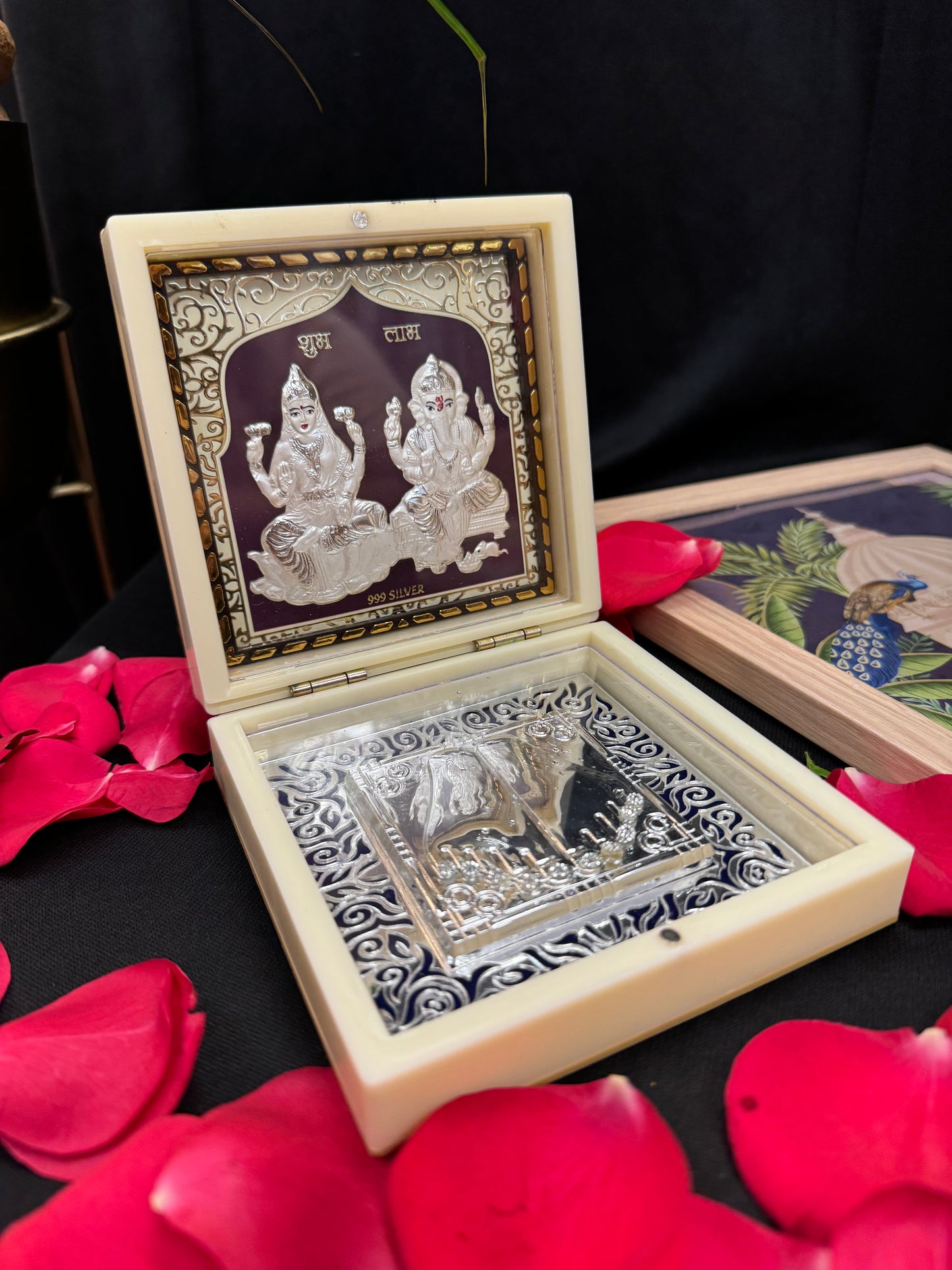 999 Silver Laxmi Ji Ganesh Ji Prayer Box