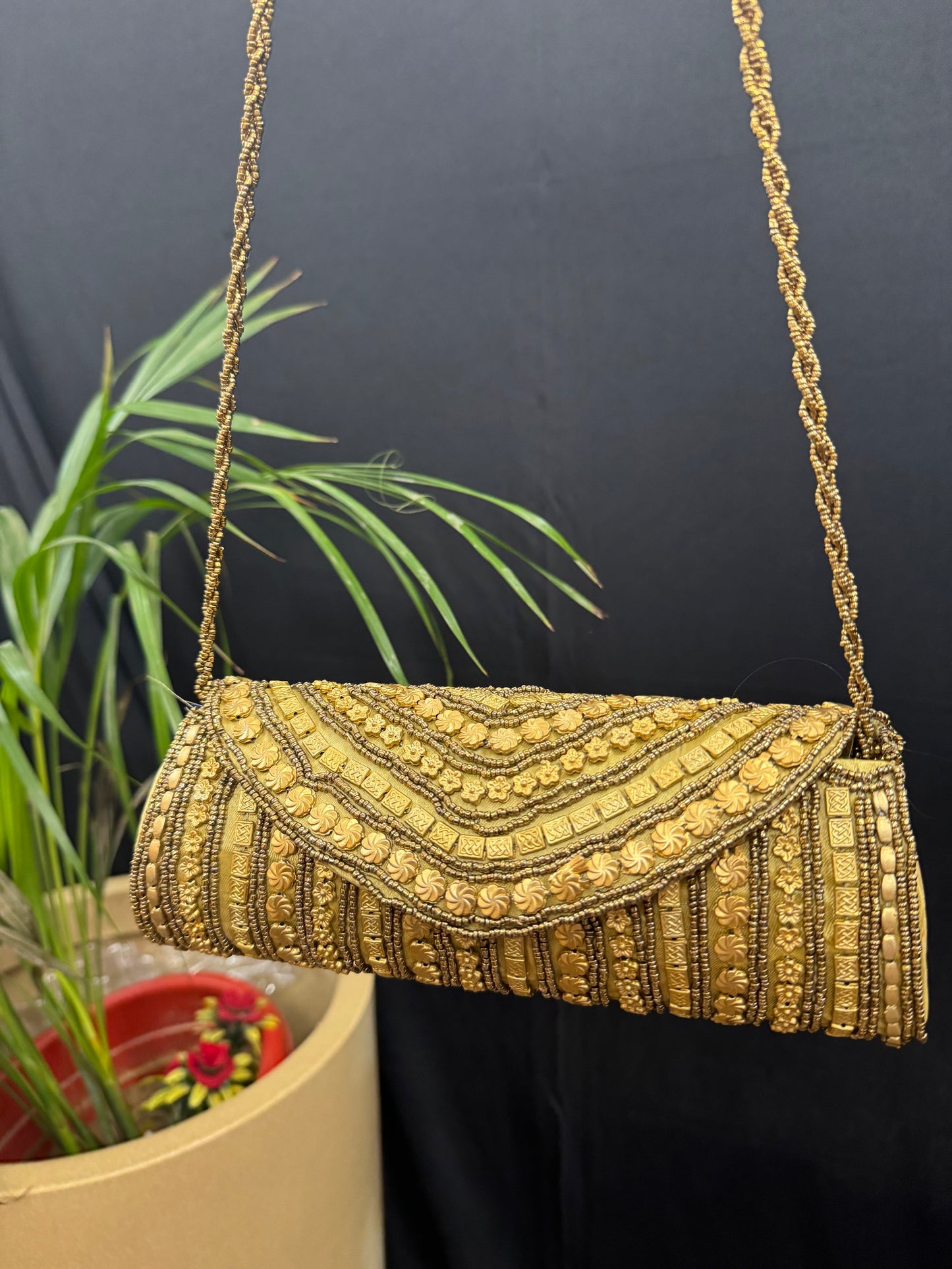 Cylindrical handmade wallet sling bag