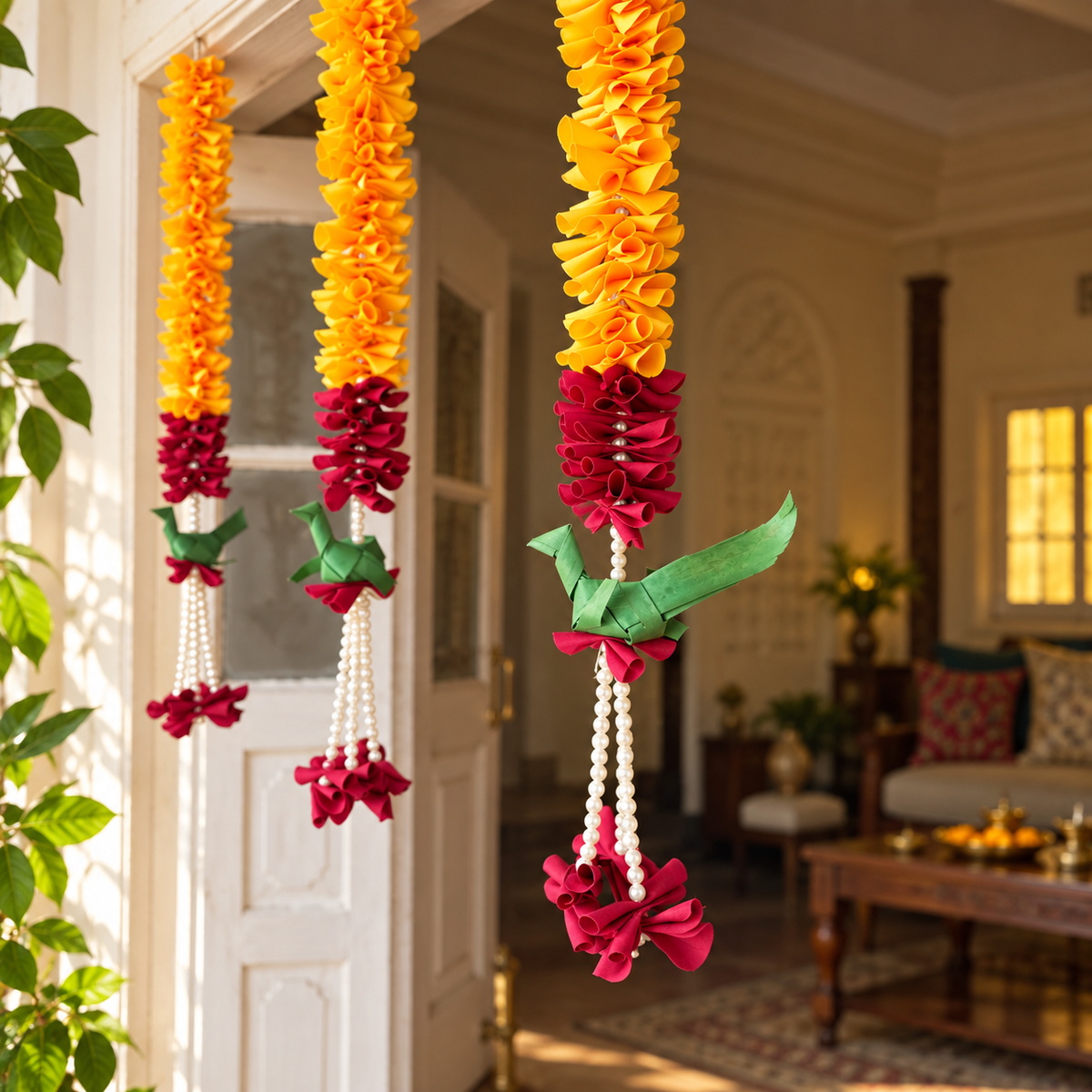 Set of 5 Bird Door Toran