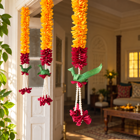 Set of 5 Bird Door Toran