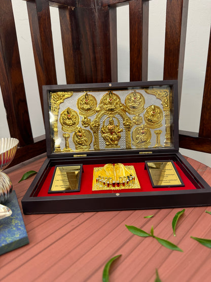 Sri Ashta Lakshmi Namah 24kt gold Prayer Box