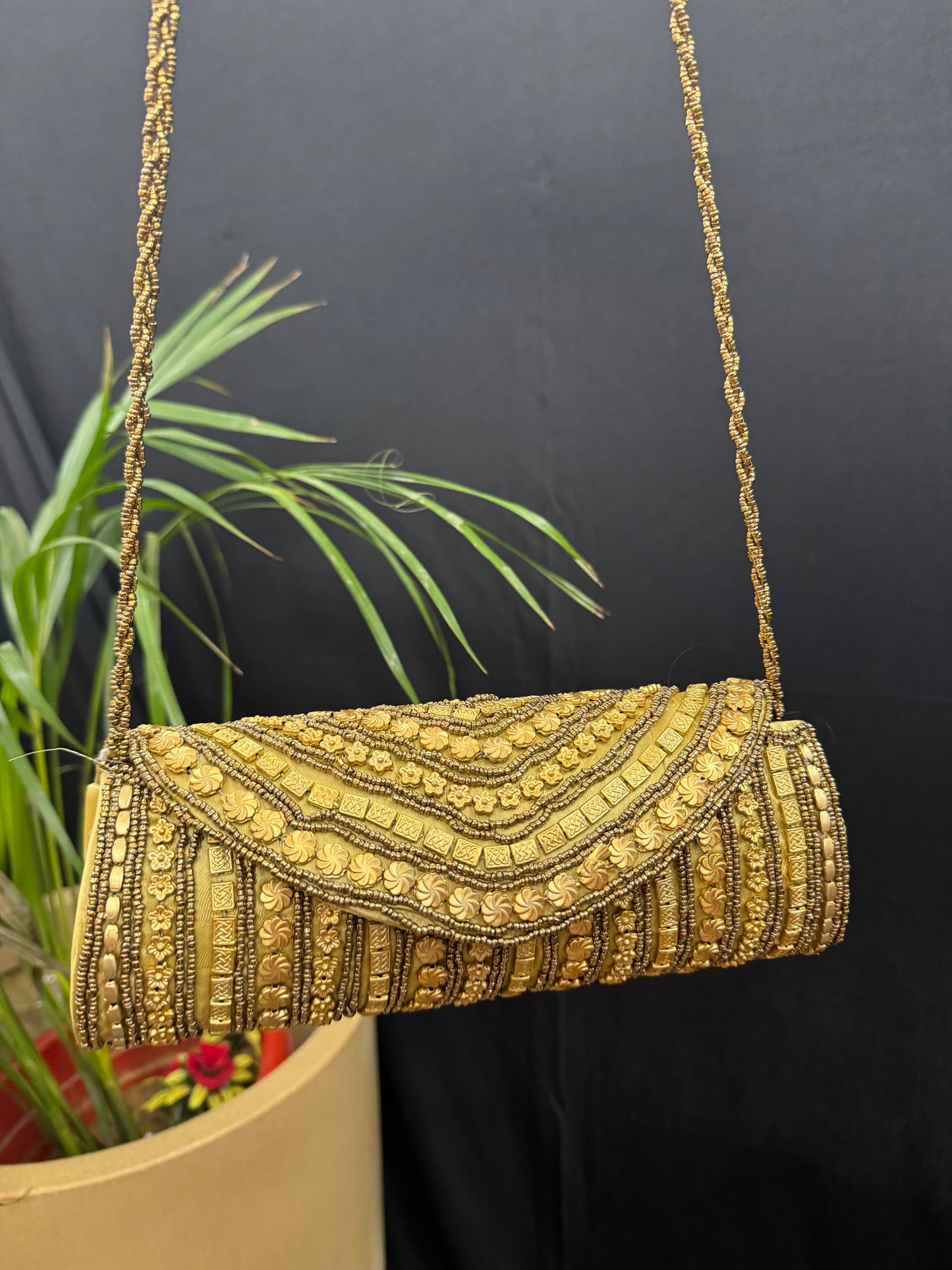 Cylindrical handmade wallet sling bag
