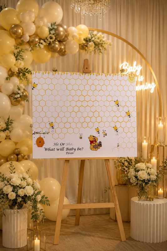 Baby Shower Bee Theme Guess the gender board