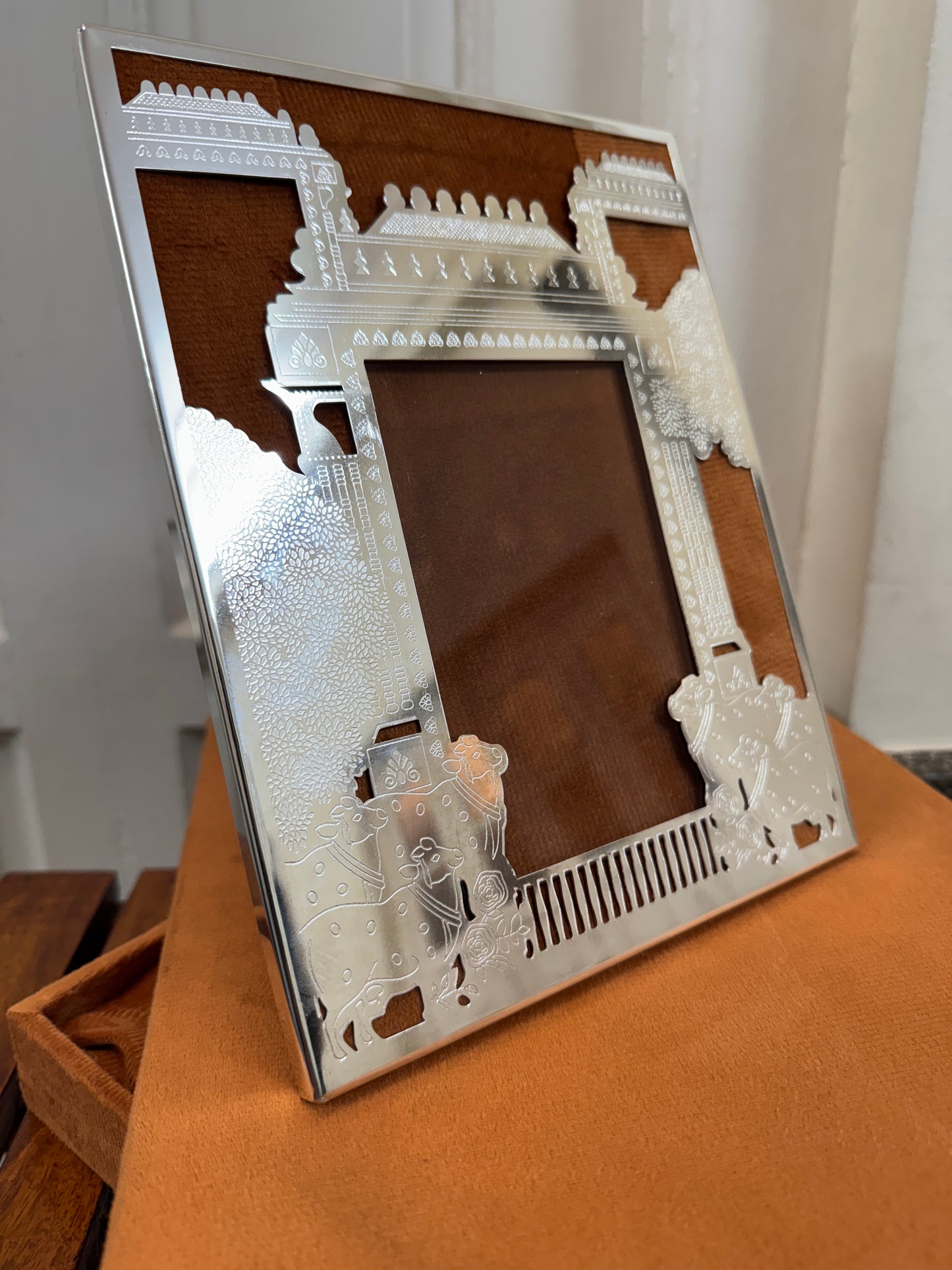 German Silver Frame Box Gift Set