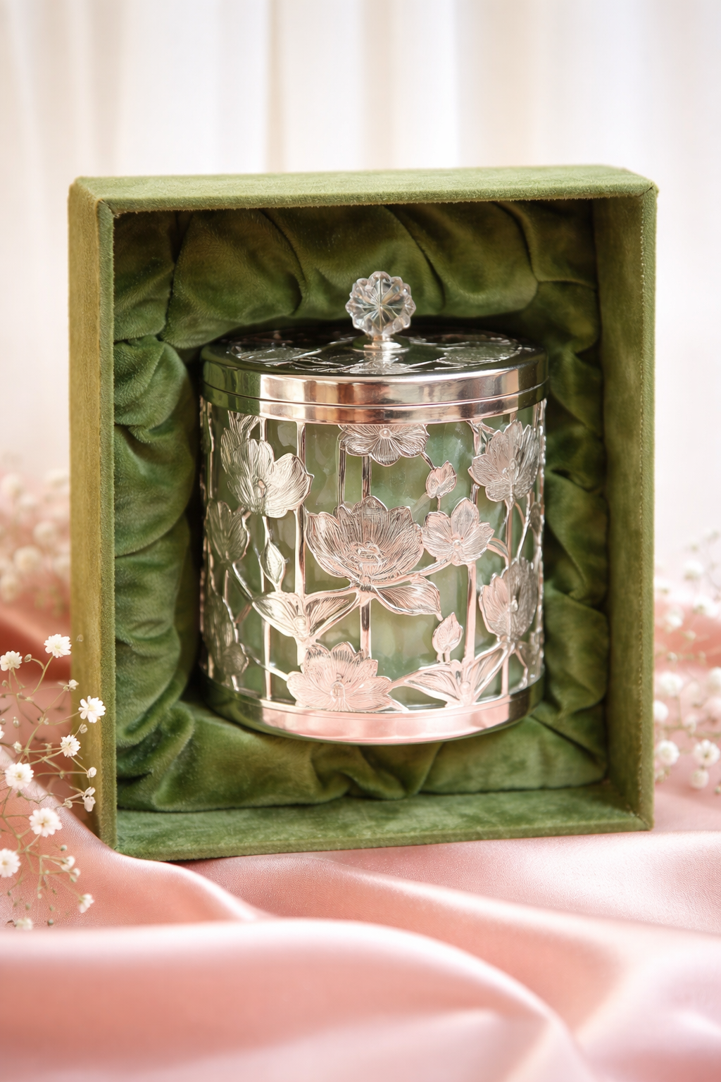 Jar Container Velvet Box